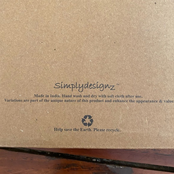 SimplyDesignz Amber Glass Handle Salad Serving Set NWT - Picture 7 of 16